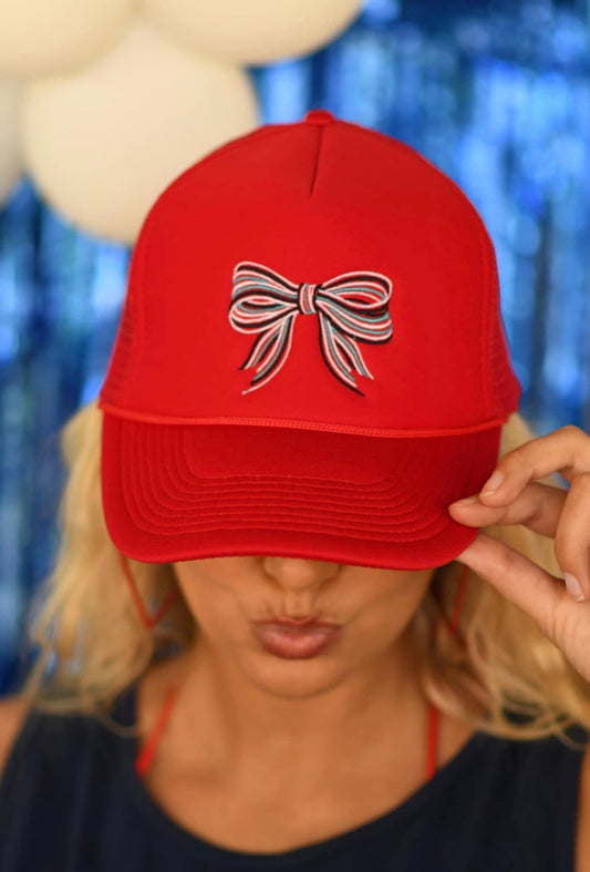 Patriotic Bow Trucker Hat